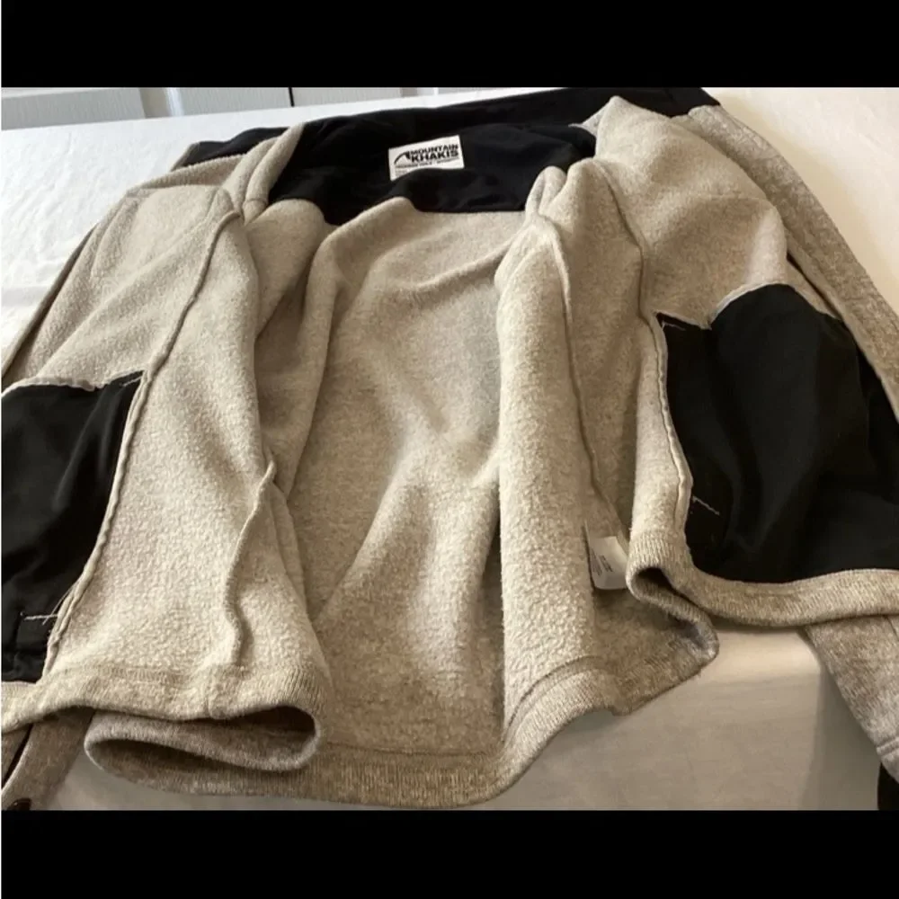 Mountain Khakis Sweater Jacket Men’s Size Large Color Tan Full Zip Pockets - Picture 4 of 10